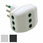 ADATTATORE TRIPLO 10A+T BIANCO           82200 FME