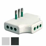 ADATTATORE TRIPLO PIATTO 10A+T BIANCO    82250 FME