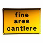 CARTELLO STRADALE FINE AREA CANTIERE 60x40      3G