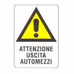 CARTELLO USCITA AUTOMEZZI         48x 68 PLASTICA