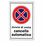 CARTELLO DIVIETO DI SOSTA         20x 30 PLASTICA