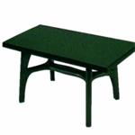 TAVOLO RESINA RETTANG.VERDE      140x 80 1061 SCAB