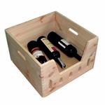 CONTENITORE CESTA LEGNO BOTTLE  cm 38x37 h 25 XTRA