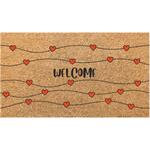 ZERBINO COCCO/PVC WELCOME CUORI     cm 40x 70 XTRA