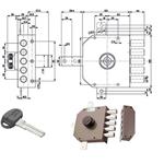 SERRATURA SIC.QUINTUPL.DX POMPA      30641 MOTTURA