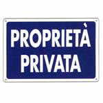 CARTELLO PROPRIETA' PRIVATA       30x 20 PLASTICA