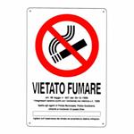 CARTELLO VIETATO FUMARE DL        20x 30 PLASTICA