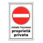 CARTELLO PROPRIETA' PRIVATA       20x 30 PLASTICA