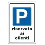 CARTELLO PARCHEGGIO CLIENTI       20x 30 PLASTICA