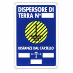 CARTELLO DISPERSORE DI TERRA      20x 30 PLASTICA