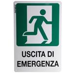 CARTELLO USCITA EMERGENZA DX      20x 30 PLASTICA