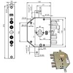 SERRATURA SIC.TRIPLICE DX CIL. E60   CP954DFB MOIA