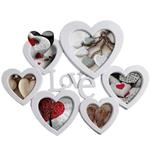 PORTAFOTO MULTIPLO CUORE LOVE      cm 44x36 D&CASA