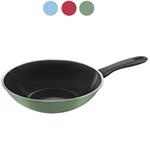 WOK 1 MANICO         cm 28 CAPRERA ROSSO BALLARINI