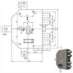 SERRATURA SIC.QUINTUPLICE DX CIL.        2350PE CR