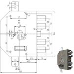 SERRATURA SIC.TRIPLICE DX CIL.           2250PE CR