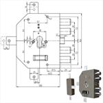 SERRATURA SIC.QUINTUPLICE SX CIL.        2350PE CR