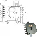 SERRATURA SIC.TRIPLICE DX CIL.E63  RES653/270 MOIA