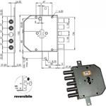 SERRATURA SIC.TRIPL.DX CIL.E63  RES654+33/270 MOIA