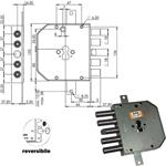 SERRATURA SIC.TRIPL.DX CIL.E63  RES654+43/270 MOIA