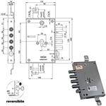 SERRATURA SIC.TRIPLICE SX CIL.E63 RMEF664/280 MOIA