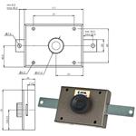 SERRATURA FERROGLIETTO VERTICALE         140P MOIA