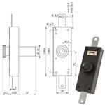 SERRATURA FERROGLIETTO VERTICALE         J222 MOIA
