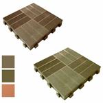 PIASTRELLA LEPLA' PVC/LEGNO CHIUSA VERDE 40x40x5