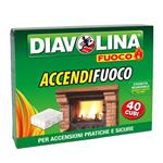 ACCENDITORE CUBETTI FUOCO Pz 40          DIAVOLINA