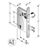 SERRATURA PATENT mm 8x70 E25 BT BRONZATA        GB